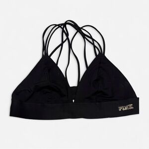 PINK Victoria's Secret Black Strappy Logo Bralette